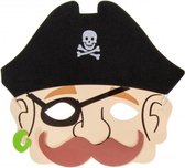 maskers piraat snor 21 cm