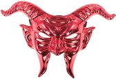 duivelmasker metallic rood one-size