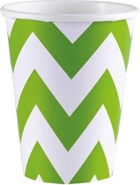 feestbekers Waves 266 ml 8 stuks groen