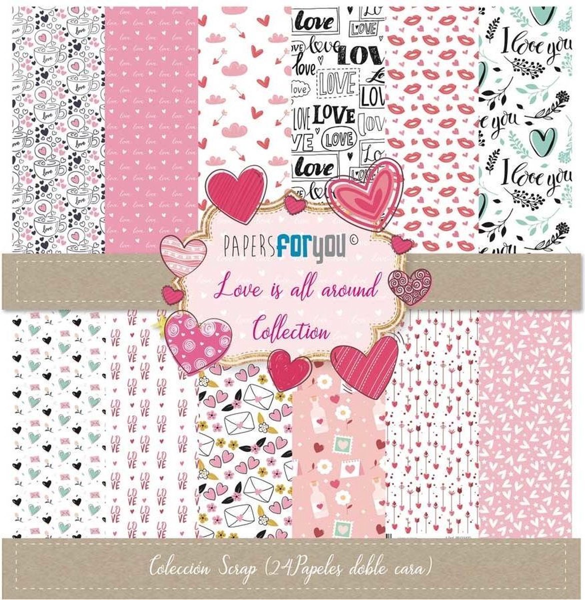 Love Is All Around 6x6 Inch Paper Pack (24pcs) (PFY-3052)