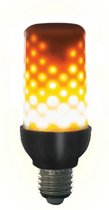 Firelamp ™- E27- ledlamp met vuursimulatie - opaal - zwarte lamphouder