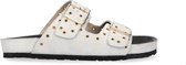 Tango | Anky 1-f white suede/gold eyelets slipper - black sole | Maat: 41