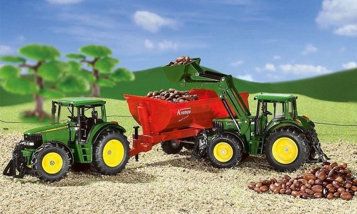 SIKU 3652, John Deere Tractor met voorlader, 1:32, metaal/kunststof, groen, beweegbare voorlader, verwijderbare bestuurderscabine — cadeau in Spellen & Speelgoed - foto 4