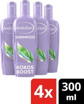 Andrélon Shampoo Kokos Boost - 4 x 300 ml - Voordeelverpakking
