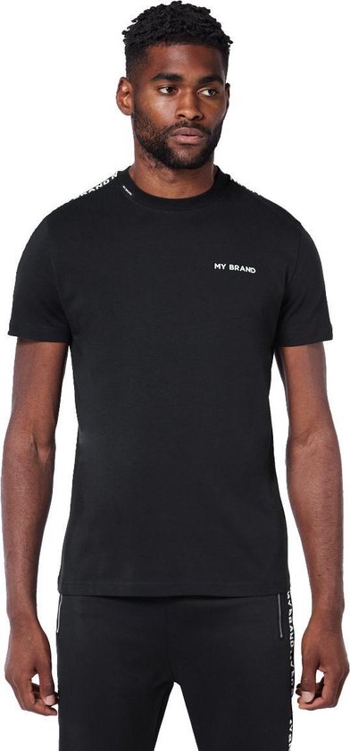 My Brand Tape T-Shirt Black/White - XL | bol.com