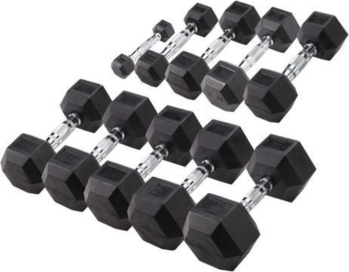 Body-Solid Hexa Rubber Dumbbell Set 1 -10 kg