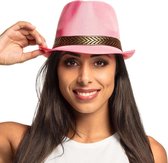Roze trilby hoed voor volwassenen