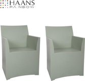 S/2 Dining Armchair Poly-ethylene Olive Green