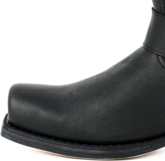 Mayura Boots 01 Zwart/ Biker Western Heren Laarzen Vierkante Neus
