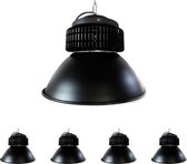 Industriële bel LED 200W 120 ° ZWART (5 stuks) - Wit licht