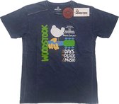 Woodstock - Poster Heren T-shirt - 2XL - Blauw