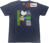 Woodstock Heren Tshirt -M- Poster Blauw