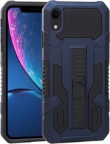 Vanguard Warrior All Inclusive tweekleurige schokbestendige TPU + pc-beschermhoes met houder voor iPhone XR (blauw)