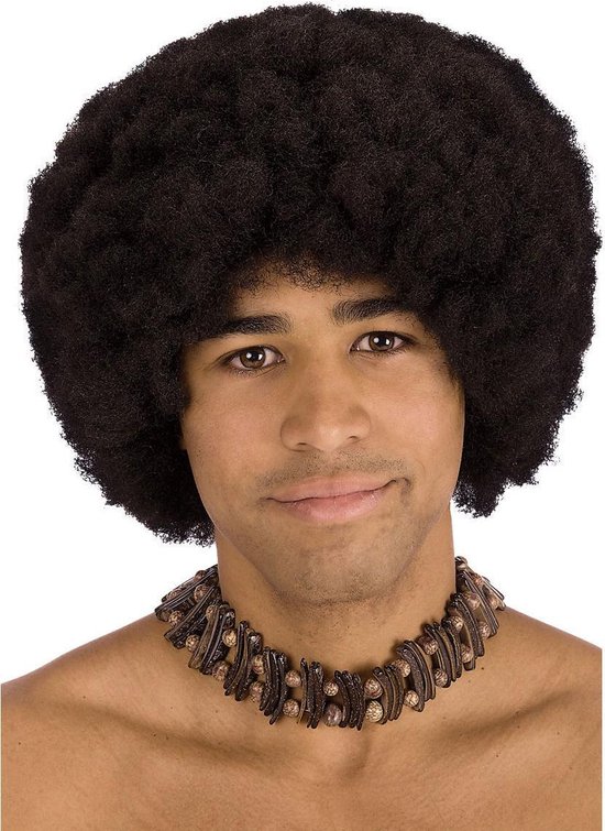 Carnival Toys Pruik Afro Jose Heren Zwart One-size