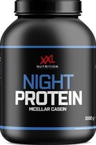 XXL Nutrition - Night Protein - Caseïne Eiwitpoeder, Proteïne poeder, Eiwitshake, Proteine Shake - Neutraal - 2000 gram