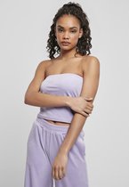 Urban Classics - Short Velvet Tube Bandeau top - XS - Paars