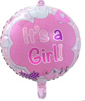 folieballon It's a Girl meisjes 43 cm roze