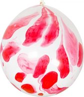 ballonnen bloed junior 30 cm latex wit/rood 6 stuks