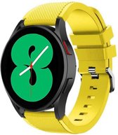 Strap-it Siliconen bandje - gechikt voor Samsung Galaxy Watch 6 / 6 Classic / Watch 5 / 5 Pro / Watch 4 / 4 Classic - siliconen horlogeband geschikt voor Galaxy Watch 4-5-6 alle varianten - geel