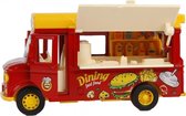 foodtruck hamburger junior 11 cm rood/geel 2-delig