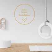 Muursticker Wens Wonder Werkelijkheid -  Goud -  80 x 80 cm  -  baby en kinderkamer  naam stickers  alle - Muursticker4Sale