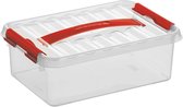 Sunware - Q-line opbergbox 4L transparant rood - 30 x 20 x 10,4 cm