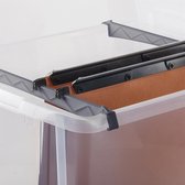 Sunware - Nesta hangmappen box met 2 strips 37L transparant grijs - 47,5 x 37 x 28 cm