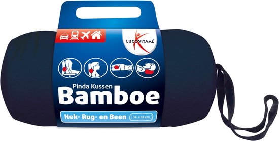 Lucovitaal Bamboe Nek Kussen Blauw