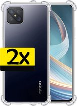 OPPO Reno 4Z 5G Hoesje Transparant Shockproof Case - OPPO Reno 4Z Case Hoesje 5G - OPPO Reno 4Z Hoes Cover 5G Versie Transparant - 2 Stuks