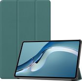 Huawei MatePad Pro 12.6 (2021) Hoes - Tri-Fold Book Case - Donker Groen