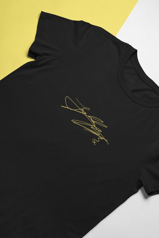 BTS Jungkook Signature T-Shirt for fans | Army Dynamite | Love Sign | Unisex Maat S Zwart