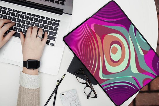 Housse pour ordinateur portable 13 pouces 34x24 cm - Art coloré - Housse pour Macbook & Laptop Abstrait - Housse pour ordinateur portable avec photo