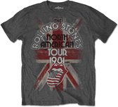 The Rolling Stones Heren Tshirt -S- North American Tour 1981 Grijs