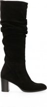 Van Dalen  - Hoge Kreuklaars Suede - Womens - Black - 39