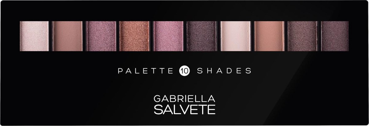 Gabriella Salvete - Palette 10 Shades - Paletka očních stínů 12 g 01 Rose -
