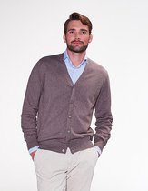 Steppin' Out Herfst/Winter 2021  Cotton Cashmere Vest Mannen - Regular Fit - Katoen - Bruin (XL)