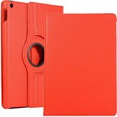 Case2go - Tablet hoes geschikt voor iPad 10.2 Inch 2021 / 2020 / 2019 - Draaibare Book Case Cover - Rood