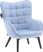 Kinderfauteuil in fluweel met zwarte poten, 48x46xH60 cm - ELZA