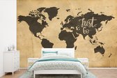 Vintage du monde vintage avec la citation Just go 450x300 cm