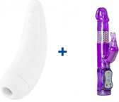 Satisfyer Curvy 2+ - Wit - Luchtdruk Vibrator + Rabbit Vibrator - Tarzan Vibrator