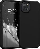 kwmobile telefoonhoesje voor Apple iPhone 13 - Hoesje met siliconen coating - Smartphone case in zwart