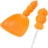 Set van 3x stuks pompoen snijset 2-delig met sjablonen - Halloween pompoenen uithollen