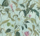 TROPISCHE BLOEMEN BEHANG | Botanisch - turquoise groen lila - A.S. Création MICHALSKY