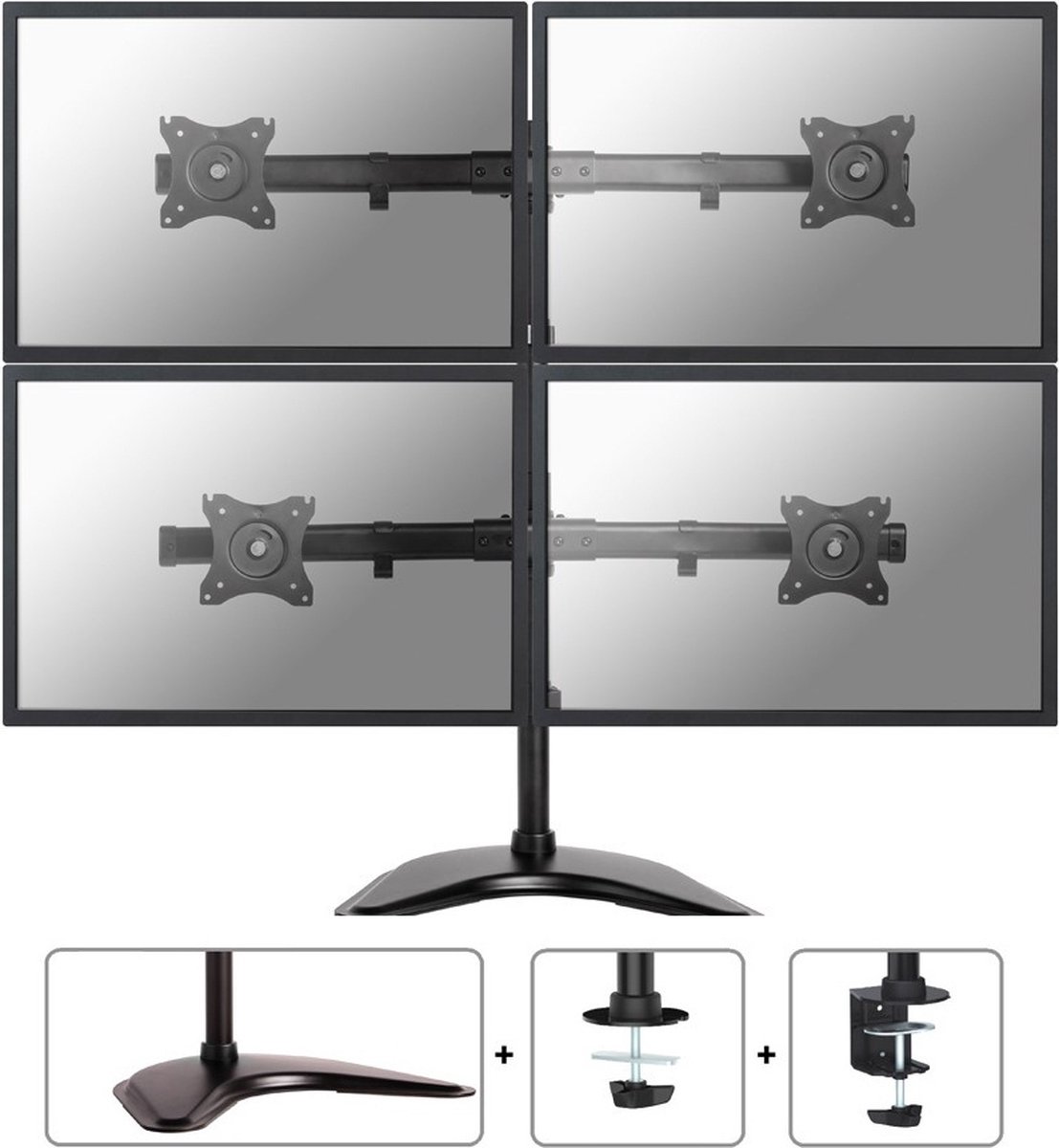 Neomounts by Newstar NM-D335D4BLACK Monitorarm Zwart