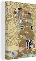 Canvas Schilderij El abrazo - Gustav Klimt - 40x60 cm - Wanddecoratie