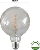 LED Filament Globe lamp spiraal | 125mm | 4 Watt | Dimbaar | 2400K - Extra warm