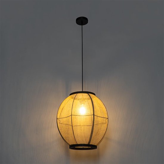 QAZQA rob - QAZQA - 1 lumière - Ø 46 cm - Marron