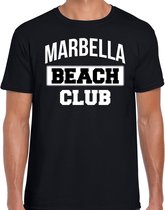 Marbella beach club zomer t-shirt voor heren - zwart - beach party / vakantie outfit / kleding / strand feest shirt S