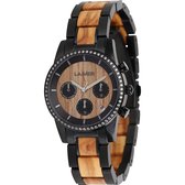 Disclaimer dames horloges quartz analoog One Size Notenhout / Zwart 32015165