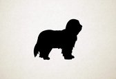 Bearded Collie - Silhouette hond - M - 60x71cm - Zwart - wanddecoratie